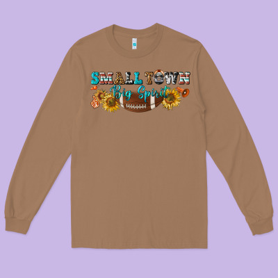 Small Town Big Spirit Long Sleeve Tee Designed By Bundleandbundleshop