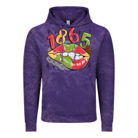 Cloud Purple 1865 juneteenth lips Vintage Hoodie - MaliasSmallBusiness
