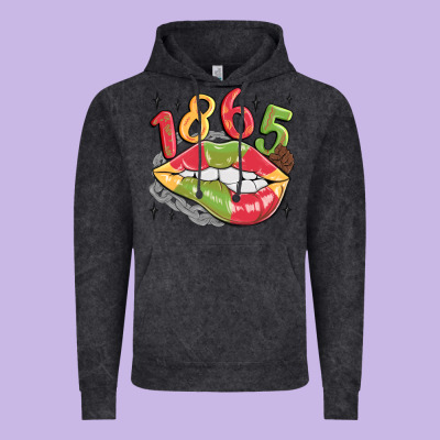 1865 Juneteenth Lips Vintage Hoodie Designed By Maliassmallbusiness