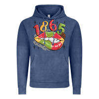 Vintage Denim 1865 juneteenth lips Vintage Hoodie - MaliasSmallBusiness