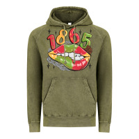 Vintage Olive 1865 juneteenth lips Vintage Hoodie - MaliasSmallBusiness