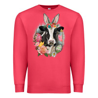 Cardinal Happy Easter Cow Easter Day Premium Sweatshirt - CowGirlArtShop
