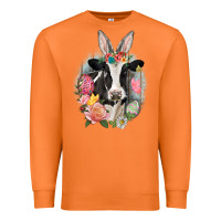 Carrot Happy Easter Cow Easter Day Premium Sweatshirt - CowGirlArtShop
