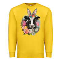 Lemon Happy Easter Cow Easter Day Premium Sweatshirt - CowGirlArtShop