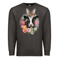 Smoke Happy Easter Cow Easter Day Premium Sweatshirt - CowGirlArtShop