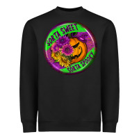 Black halloween round earrings Heavyweight Sweatshirt - BundleAndBundleShop