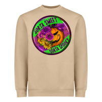 Halloween Round Earrings Heavyweight Sweatshirt | Teevron