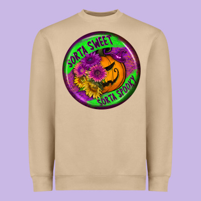 Halloween Round Earrings Heavyweight Sweatshirt Designed By Bundleandbundleshop
