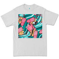 Dove Grey nurse slippers seamless pattern Premium Tee - BundleAndBundleShop