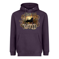Plum Keep it wild western bull Heavyweight Hoodie - HowdyJamesFarm