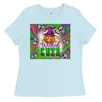 Baby Blue Wicked cute halloween Ladies Tee - Artiststas