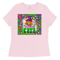 Bubblegum Pink Wicked cute halloween Ladies Tee - Artiststas