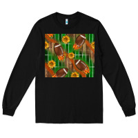 Black american football with sunflower tumbler Long Sleeve Tee - BundleAndBundleShop
