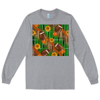 Heather Grey american football with sunflower tumbler Long Sleeve Tee - BundleAndBundleShop