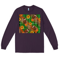 Plum american football with sunflower tumbler Long Sleeve Tee - BundleAndBundleShop
