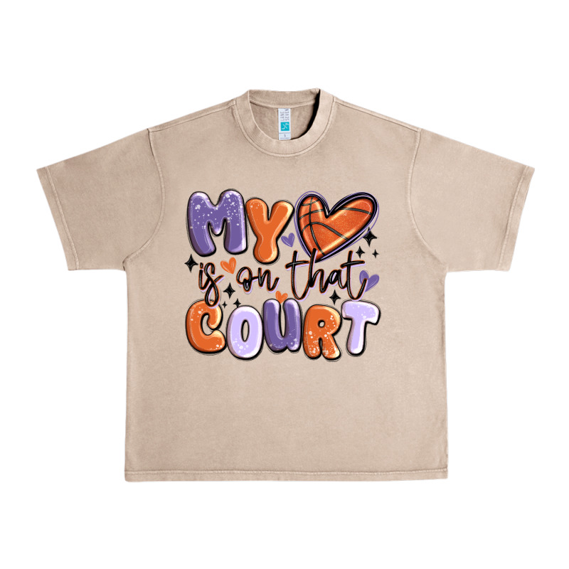 My Heart Is On That Court Urban Heavy Tee by MaliasSmallBusiness | Teevron