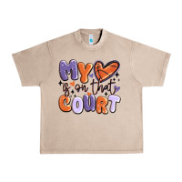 French Oak my heart is on that court Urban Heavy Tee - MaliasSmallBusiness