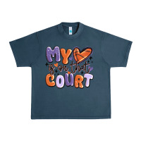 Midnight Navy my heart is on that court Urban Heavy Tee - MaliasSmallBusiness