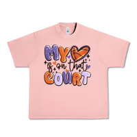 Salmon my heart is on that court Urban Heavy Tee - MaliasSmallBusiness