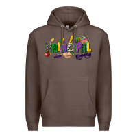 Coffee principal mardi gras cowgirl Premium Hoodie - CowGirlArtShop