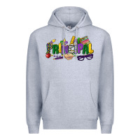 Heather Grey principal mardi gras cowgirl Premium Hoodie - CowGirlArtShop