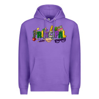 Purple principal mardi gras cowgirl Premium Hoodie - CowGirlArtShop
