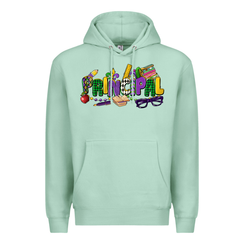 Principal Mardi Gras Cowgirl Premium Hoodie by CowGirlArtShop | Teevron