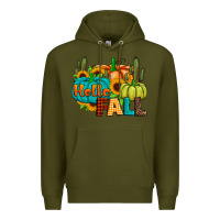 Army Green hello fall Premium Hoodie - JahusDesignShop