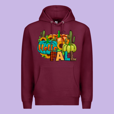 Hello Fall Premium Hoodie Designed By Jahusdesignshop