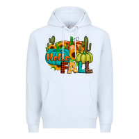 White hello fall Premium Hoodie - JahusDesignShop