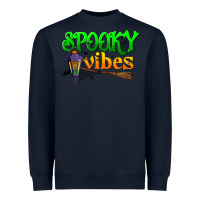 Navy spooky vibes Heavyweight Sweatshirt - BundleAndBundleShop