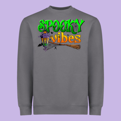 Spooky Vibes Heavyweight Sweatshirt Designed By Bundleandbundleshop