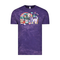 Cloud Purple unicorn coffee cups Vintage Tee - NancyCooperArtShop