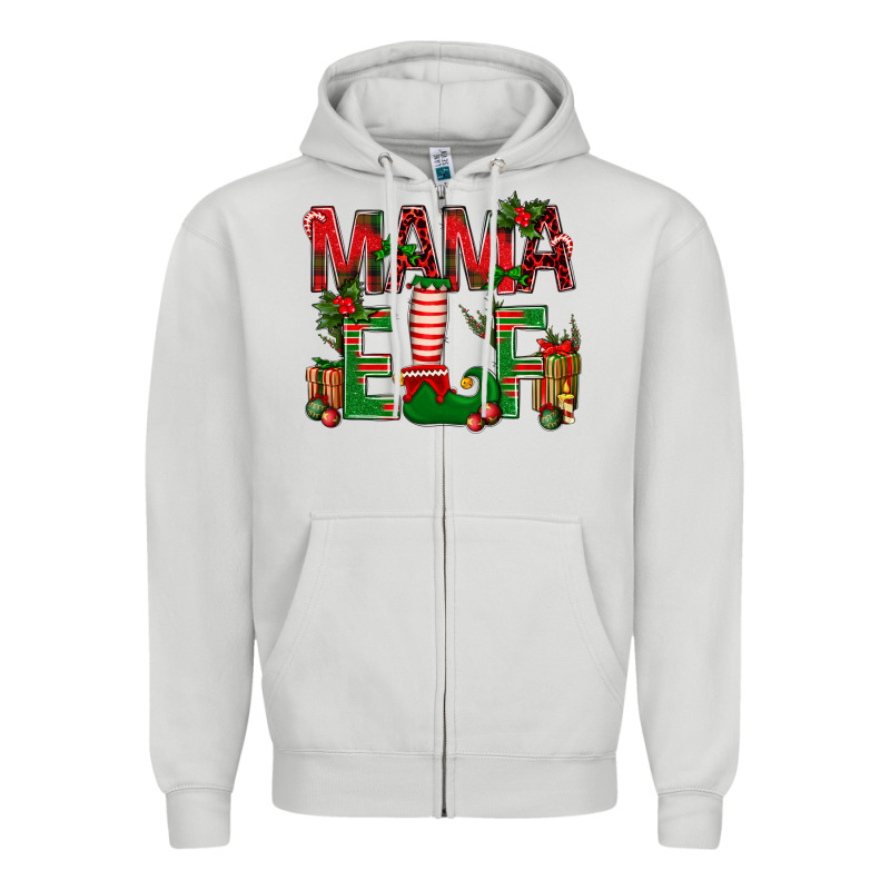 Christmas Mama Elf Zipper Hoodie by NancyCooperArtShop | Teevron