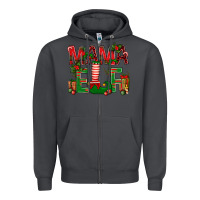 Smoke Christmas Mama Elf Zipper Hoodie - NancyCooperArtShop