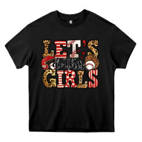 Black let's do this girls baseball Heavy Core Tee - Jasminsmagicworld