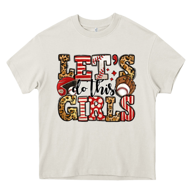 Let's Do This Girls Baseball Heavy Core Tee by Jasminsmagicworld | Teevron