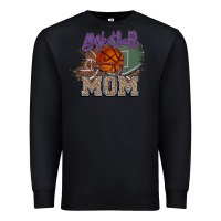 Black Basketball Mom Premium Sweatshirt - HowdyJamesFarm