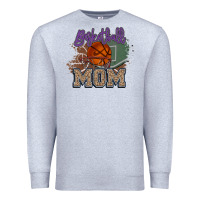 Heather Grey Basketball Mom Premium Sweatshirt - HowdyJamesFarm