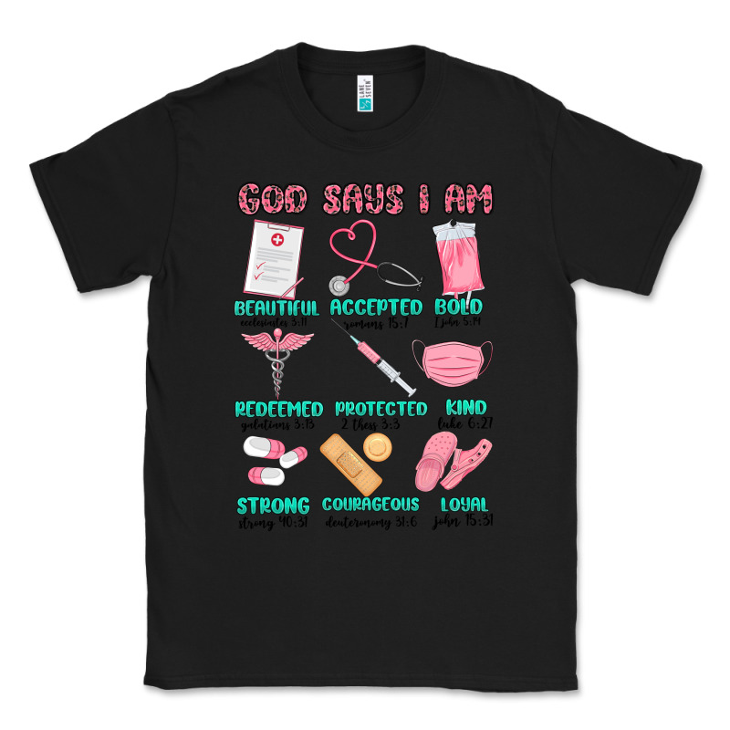 God Says I Am Nurse Classic Tee by MaliasSmallBusiness | Teevron