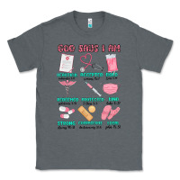 Charcoal Heather god says i am nurse Classic Tee - MaliasSmallBusiness