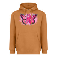 Meerkat Cancer ribbon butterfly Cancer Awareness Heavyweight Hoodie - HowdyJamesFarm