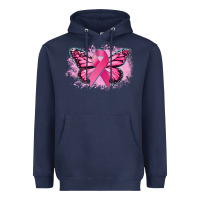 Navy Cancer ribbon butterfly Cancer Awareness Heavyweight Hoodie - HowdyJamesFarm