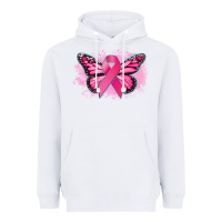 White Cancer ribbon butterfly Cancer Awareness Heavyweight Hoodie - HowdyJamesFarm