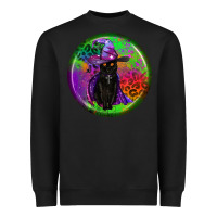 Black halloween round earrings Heavyweight Sweatshirt - BundleAndBundleShop