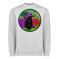 Halloween Round Earrings Heavyweight Sweatshirt | Teevron
