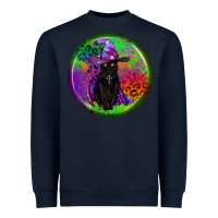 Navy halloween round earrings Heavyweight Sweatshirt - BundleAndBundleShop