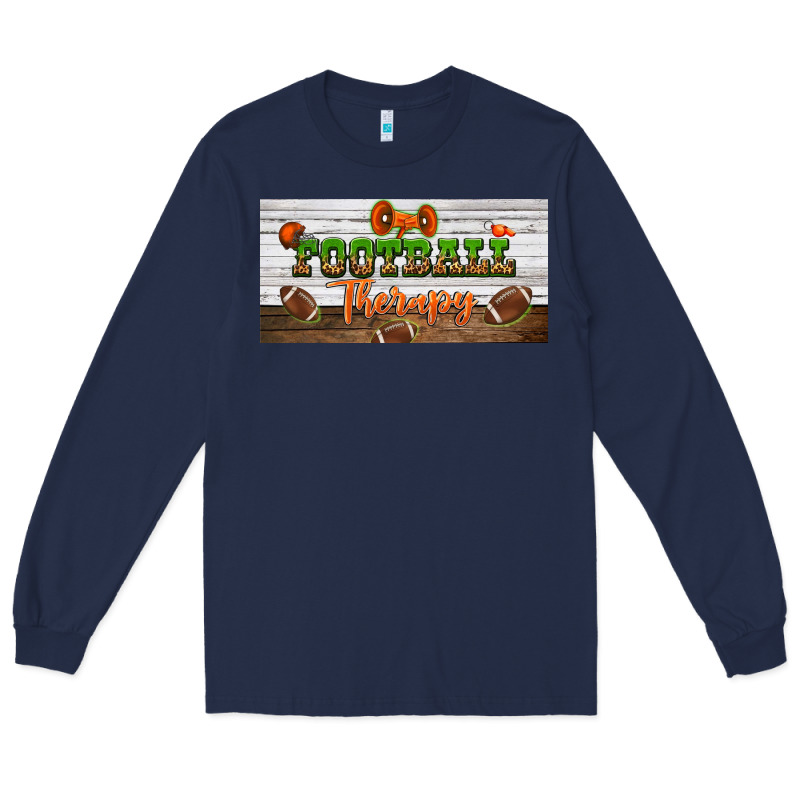 Football Therapy License Plate Long Sleeve Tee by BundleAndBundleShop | Teevron
