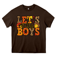Chocolate Brown let's do this boys softball Heavy Core Tee - Jasminsmagicworld