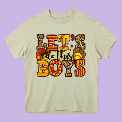Let's Do This Boys Softball Heavy Core Tee Designed By Jasminsmagicworld